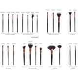 Rio BRST | Professionele Make-up Kwasten | Kwastenset | 24 stuks | incl reistas