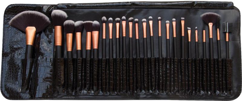 Rio BRST | Professionele Make-up Kwasten | Kwastenset | 24 stuks | incl reistas
