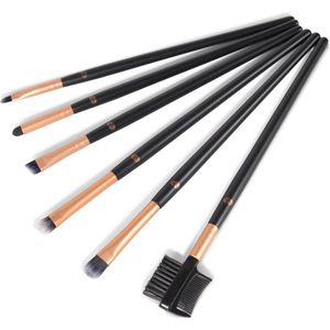 Rio | Eye Essentials Cosmetic Brush Collection | 6 verschillende make up borstels | incl etui