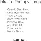 Bodi-tek BT-LAMT | infraroodlamp 200 Watt | geschikt voor spier- en gewrichtspijn | kantelbaar
