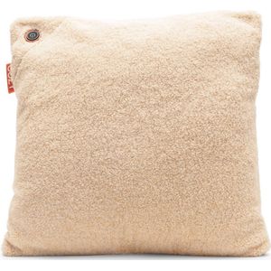 Cozy warmtekussen | Duurzaam & Draadloos | Infrarood | 45x45 cm | Beige | Woolly | incl standaard batterij