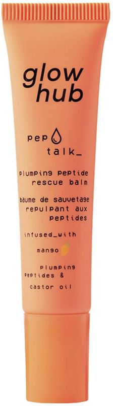 Glow Hub Pep Talk Tinted Plumping Peptide Rescue Lip Balm Mango 15 ml