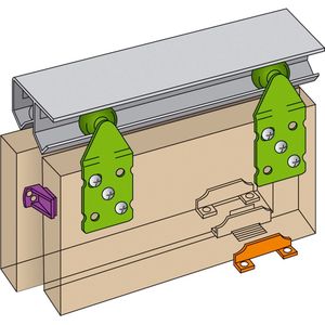 Henderson - Schuifdeurbeslag - 150 cm - Aluminium - Voor 2 Deuren - Max 45 kg per Deur