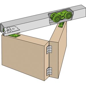 HUSKY Vouwdeurbeslag - Voor Houten Deuren - Maximaal Deurgewicht 25 kg