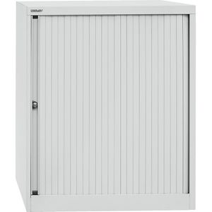 BISLEY Euro-roldeurkast, breedte 800 mm, 2 legborden, lichtgrijs