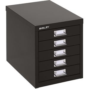 BISLEY MultiDrawer™ 39 serie, A4, 5 laden, zwart