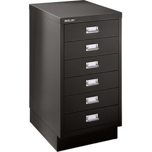 BISLEY MultiDrawer™ 39 serie, met sokkel, A3, 6 laden, zwart