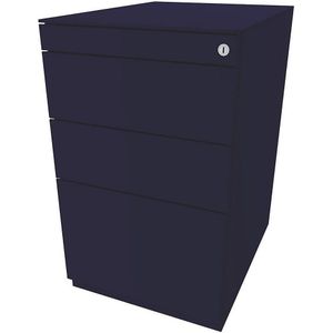 BISLEY Staand ladeblok Note™, met 2 universele laden, 1 hangmappenlade, met top, diepte 565 mm, oxfordblauw