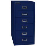 BISLEY MultiDrawer, 29-serie, DIN A4, 6 laden, metaal, 639 Oxfordblauw, 38 x 27,9 x 59 cm