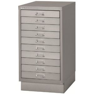 Schubladenschrank MultiDrawer 29er Serie Sockel A3 10 Schubladen silber