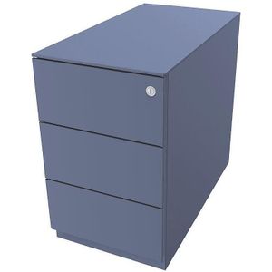 BISLEY Verrijdbaar ladeblok Note™, met 3 universele laden, h x b x d = 502 x 300 x 565 mm, met greeplijst en top, blauw