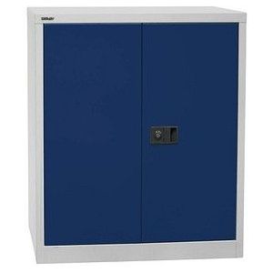 BISLEY UNIVERSAL vleugeldeurkast, h x b x d = 1000 x 914 x 400 mm, 1 legbord, 2 ordnerhoogtes, lichtgrijs/oxfordblauw