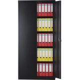 Bisley draaideurkast, ft ,4 x 40 (h x b x d), 4 legborden, zwart