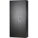 Bisley draaideurkast, ft ,4 x 40 (h x b x d), 4 legborden, zwart