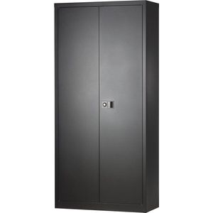 Bisley draaideurkast, ft ,4 x 40 (h x b x d), 4 legborden, zwart