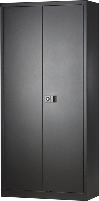 Bisley draaideurkast, ft ,4 x 40 (h x b x d), 4 legborden, zwart