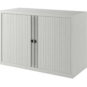 BISLEY Euro-roldeurkast, breedte 1000 mm, 1 legbord, verkeerswit