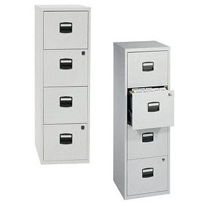 Bisley home Hängeregistraturschrank 4 Schübe 1-bahnig lichtgrau