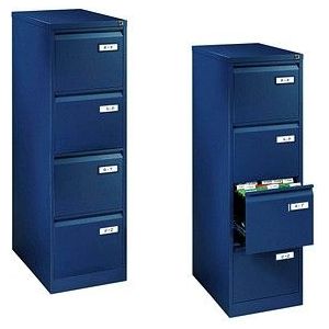 Bisley Hängeregistraturschrank Light 4 Schübe 1-bahnig oxfordblau