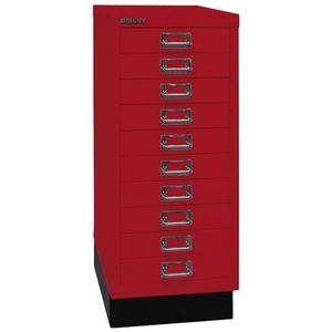 BISLEY MultiDrawer™ 29 serie, met sokkel, A4, 10 laden, kardinaalrood