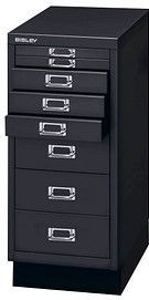 Bisley Schubladenschrank Multidrawers 29er Serie A4 8 Schübe schwarz