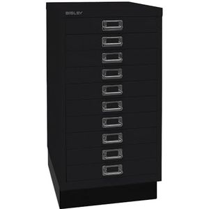 BISLEY MultiDrawer™ 29 serie, met sokkel, A3, 10 laden, zwart