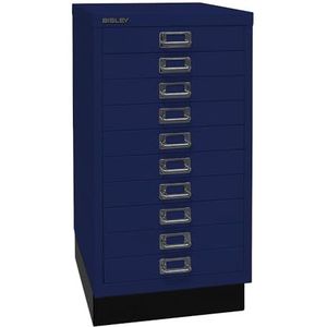 BISLEY MultiDrawer™ 29 serie, met sokkel, A3, 10 laden, oxfordblauw