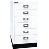 BISLEY MultiDrawer, 29-delige serie met sokkel, DIN A3, 6 laden, metaal, 696 verkeerswit, 43,2 x 34,9 x 67 cm