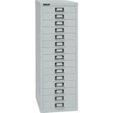 BISLEY MultiDrawer, 39-serie, DIN A4, 15 laden, metaal, 670 kardinaalrood, 38 x 27,9 x 86 cm