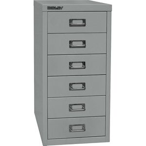 Schubladenschrank Multidrawer 29er Serie A4 6 Sch&#252;be silber