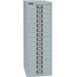 BISLEY MultiDrawer, 39-serie, DIN A4, 15 laden, metaal, 355 zilver, 38 x 27,9 x 86 cm