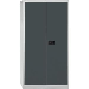 BISLEY UNIVERSAL vleugeldeurkast, h x b x d = 1806 x 914 x 400 mm, 3 legborden, 4 ordnerhoogtes, lichtgrijs/antraciet