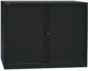 Bisley Basic Roldeurkast 2 Legborden 103 x 120 x 43 cm Zwart