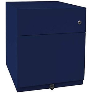 BISLEY Verrijdbaar ladeblok Note™, met 1 hangmappenlade, 1 universele lade, h x b x d = 495 x 420 x 565 mm, met greeplijst, oxfordblauw