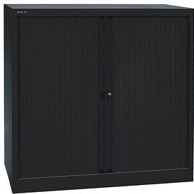 Bisley Basic Roldeurkast 2 Legborden 103 x 100 x 43 cm Zwart