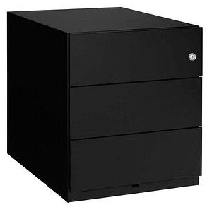 BISLEY Verrijdbaar ladeblok Note™, met 3 universele laden, h x b x d = 495 x 420 x 565 mm, met greeplijst, zwart