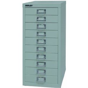 Bisley A4 Ladekast met 10 Laden, 590 x 279 x 380 mm, Grijs