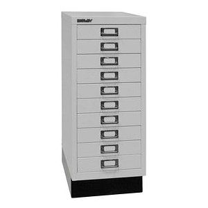 Schubladenschrank MultiDrawer 29er Serie Sockel A4 10 Schubladen lichtgrau