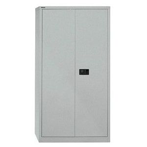 BISLEY UNIVERSAL vleugeldeurkast, h x b x d = 1806 x 914 x 400 mm, 3 legborden, 4 ordnerhoogtes, zilverkleurig