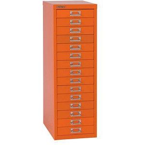 Schubladenschrank Basis A4 15 Sch&#252;be orange