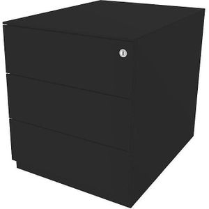 BISLEY Verrijdbaar ladeblok Note™, met 3 universele laden, h x b x d = 502 x 420 x 565 mm, met greeplijst en top, zwart