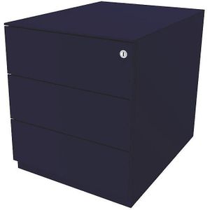 BISLEY Verrijdbaar ladeblok Note™, met 3 universele laden, h x b x d = 502 x 420 x 565 mm, met greeplijst en top, oxfordblauw