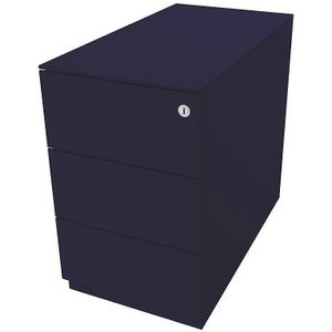 BISLEY Verrijdbaar ladeblok Note™, met 3 universele laden, h x b x d = 502 x 300 x 565 mm, met greeplijst en top, oxfordblauw