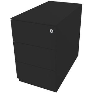 BISLEY Verrijdbaar ladeblok Note™, met 3 universele laden, h x b x d = 502 x 300 x 565 mm, met greeplijst en top, zwart