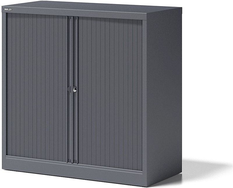 Bisley Rollladenschrank Essentials 1 Fachboden 2 Ordnerhöhen anthrazit
