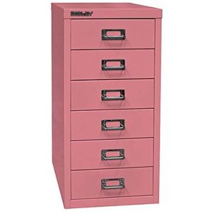BISLEY MultiDrawer, 29-serie, DIN A4, 6 laden, metaal, 601 roze, 38 x 27,9 x 59 cm