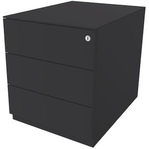 BISLEY Verrijdbaar ladeblok Note™, met 3 universele laden, h x b x d = 502 x 420 x 565 mm, met greeplijst en top, antracietgrijs