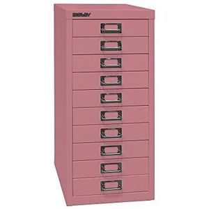 BISLEY MultiDrawer, 29-delige serie, DIN A4, 10 laden, metaal, 601 roze, 38 x 27,9 x 59 cm