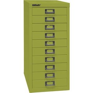 BISLEY MultiDrawer, 29-delige serie, DIN A4, 10 laden, metaal, 604 groen, 38 x 27,9 x 59 cm