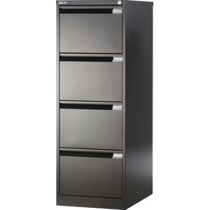Bisley - Hangmappenkast - Zwart - 4 Laden - 132,1 x 47 x 62,2 cm